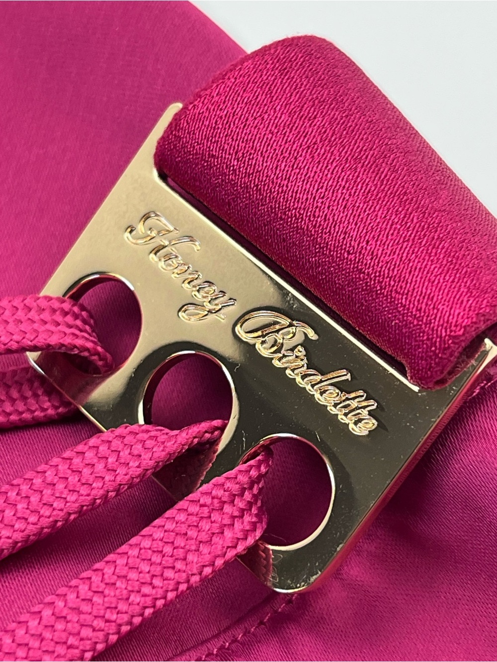 Honey Birdette Chastity Pink Fuchsia High-Waist Pencil Skirt Front Zip Medium - Picture 7 of 14